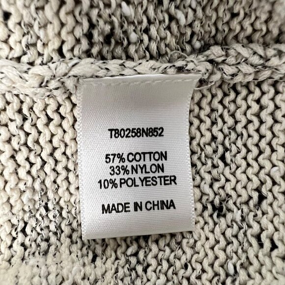 TART Women’s Cold Shoulder Long Sleeve Sweater Cream/Black Round Neck Small - Picture 9 of 9